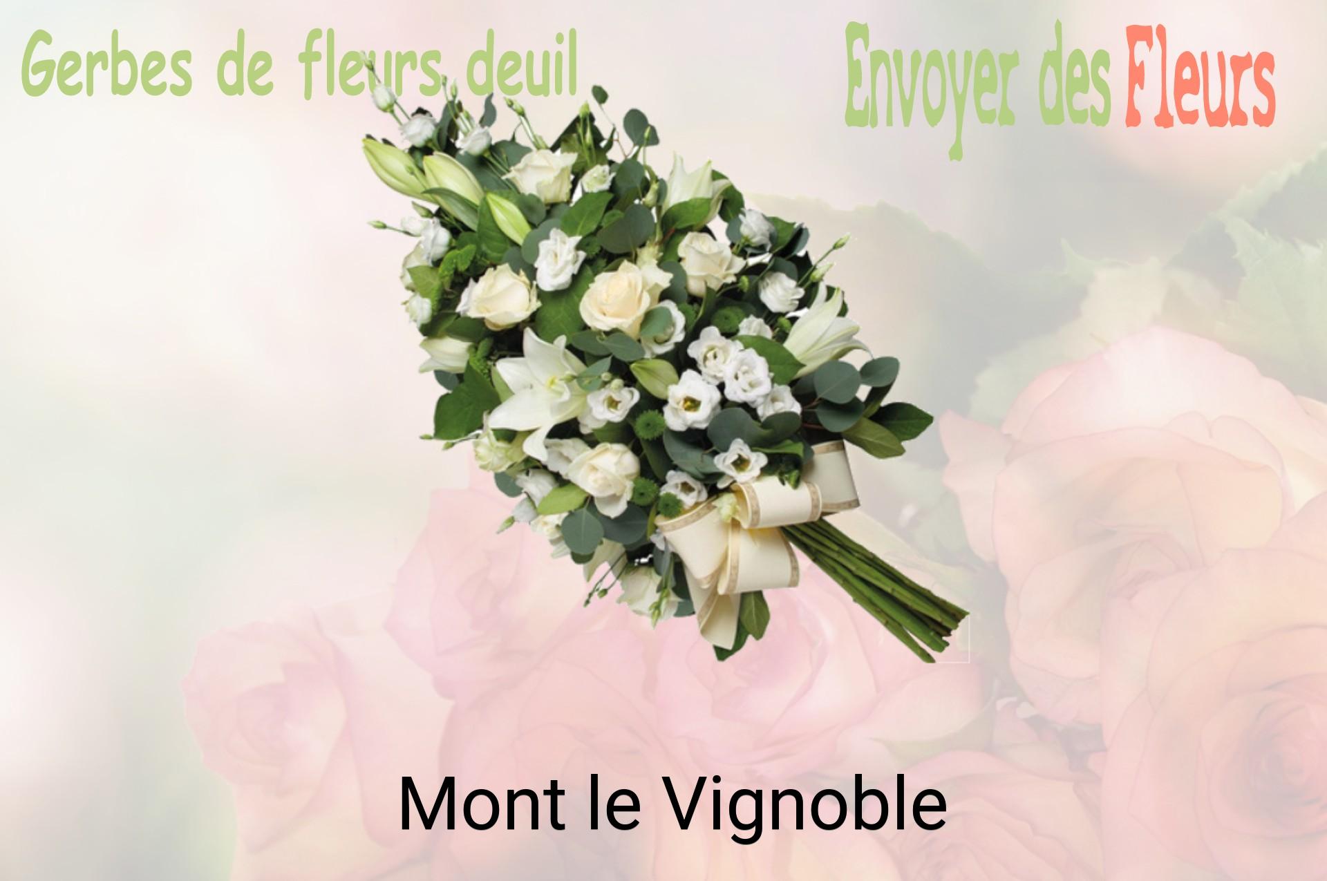 Gerbe de fleurs de deuil livrée à Mont-le-Vignoble